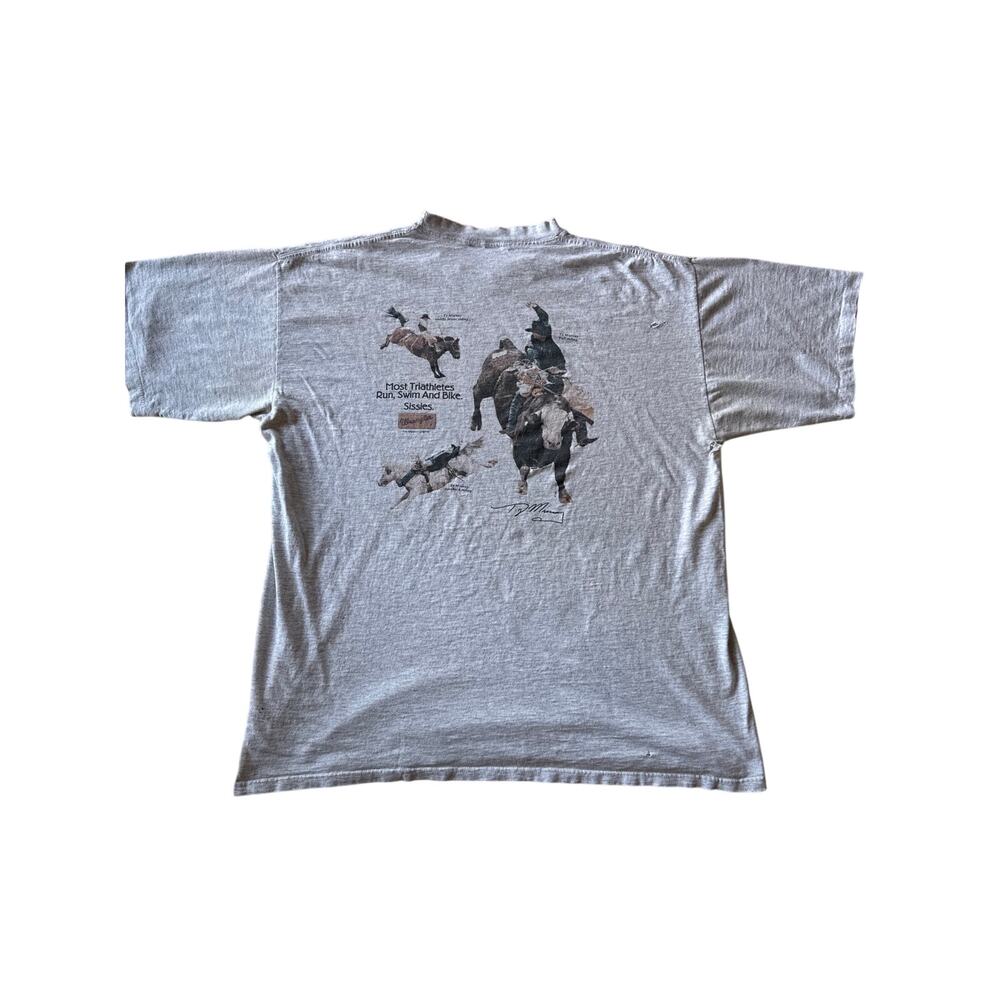 Vintage 1995 Wrangler Ty Murray Rodeo Cowboy Single Stitch T Shirt XL USA